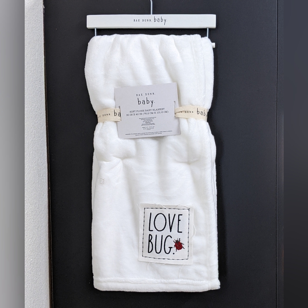 🆕 Rae Dunn LOVE BUG Baby Blanket, NWT